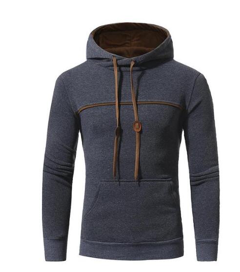 Men's Hooded Achille Sweater Plus Velvet Thick Sweater for Male Tops Long-sleeved Sweater