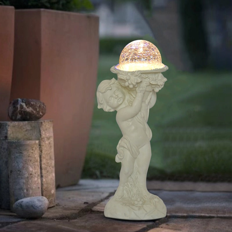 Solar lamp resin angel raised lamp