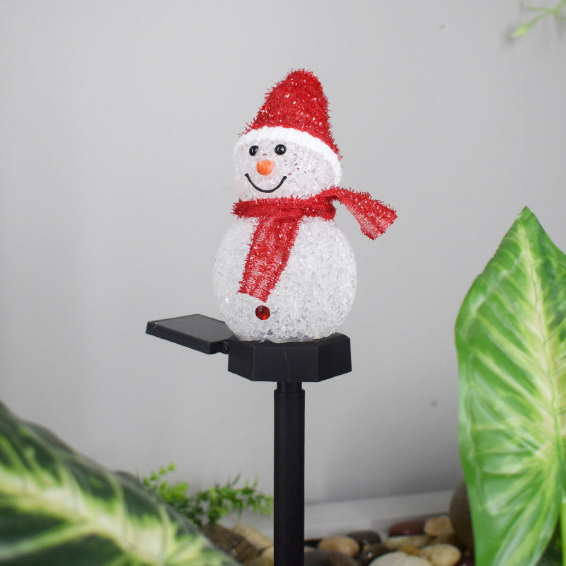 Christmas New Outdoor Solar Snowman Cute Lawn Garden Lamp Modern Garden Landscape Plug Decorative Lamp