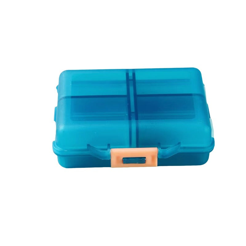 Portable travel medicine box, dustproof sealed small medicine box for the elderly, mini storage box