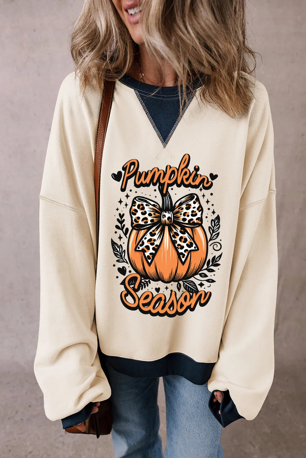 Sudadera de manga larga con estampado de calabaza