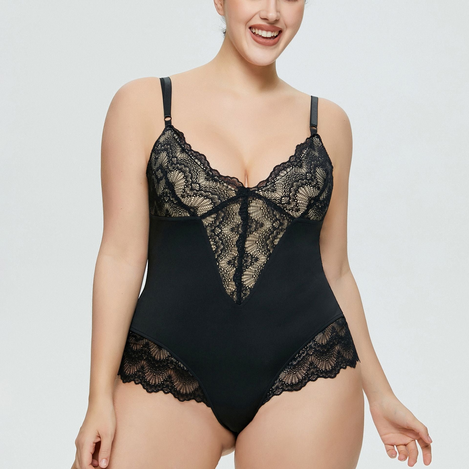 Body pour femme Body Body Body Body en dentelle épissé Body T-Line Body à bretelles Haut