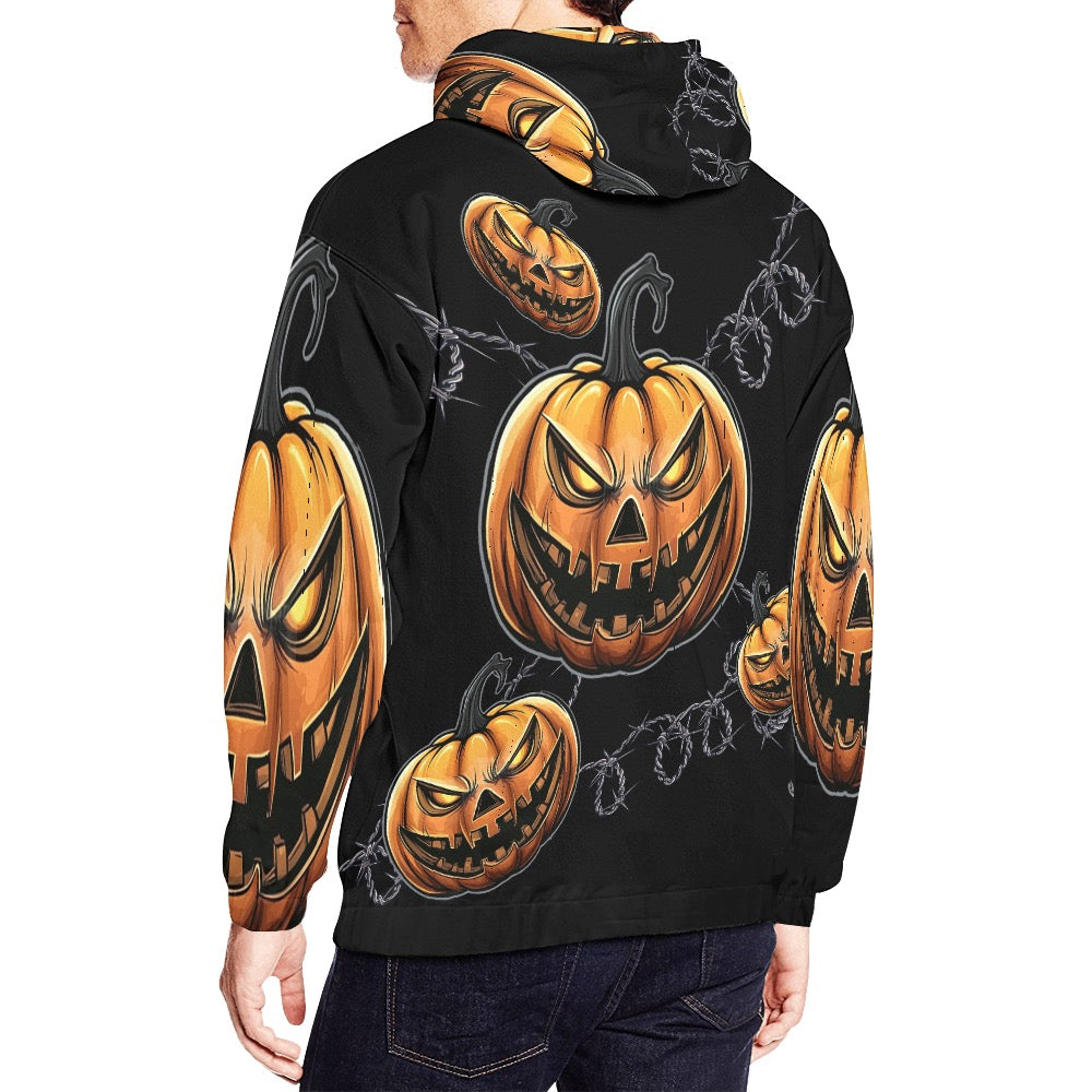 Happy Hollows Eve Men's All Over Halloween Print Hoodie (USA Size)