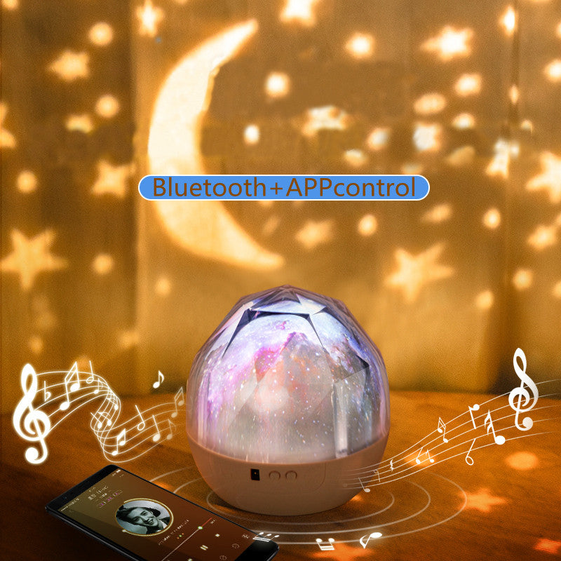 Rotating Projection Lamp Girl Bedroom Starry Atmosphere Lamp Children's Birthday Creative Starry Sky Lamp