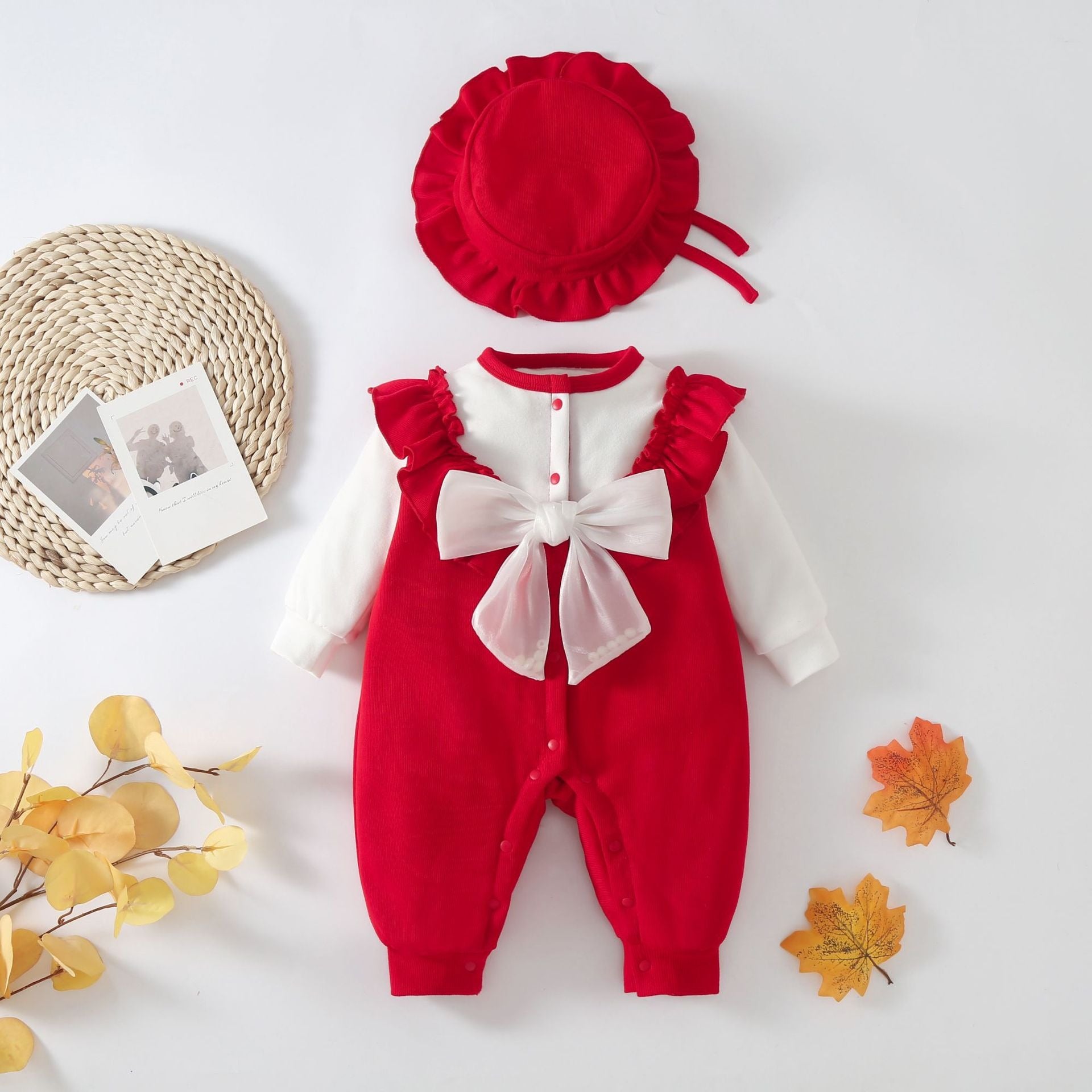 Vêtements de printemps pour bébé, nouveau-né, femme, combinaison pour bébé, pull pleine lune, plus velours, vêtements d'automne et d'hiver pour ramper