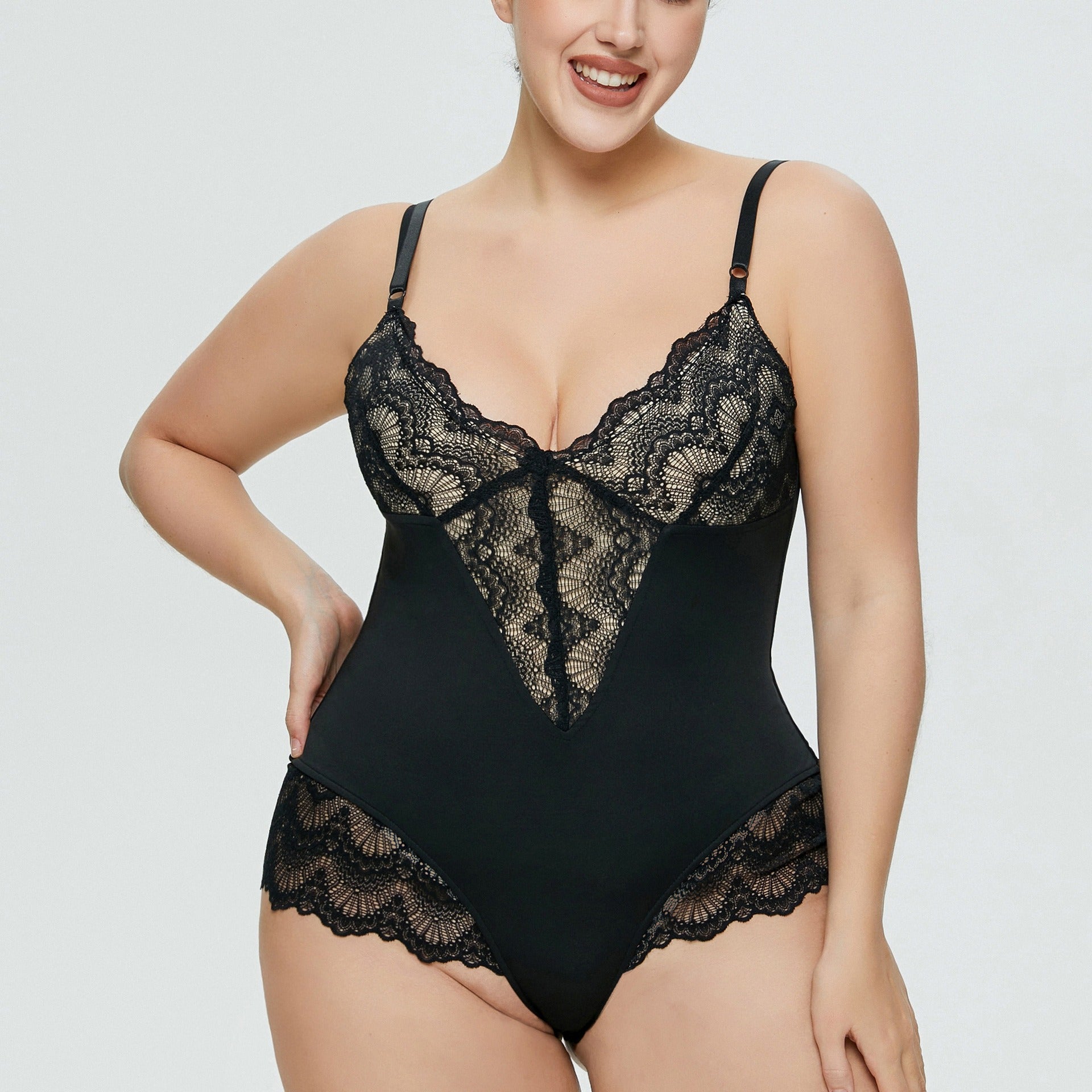 Body pour femme Body Body Body Body en dentelle épissé Body T-Line Body à bretelles Haut