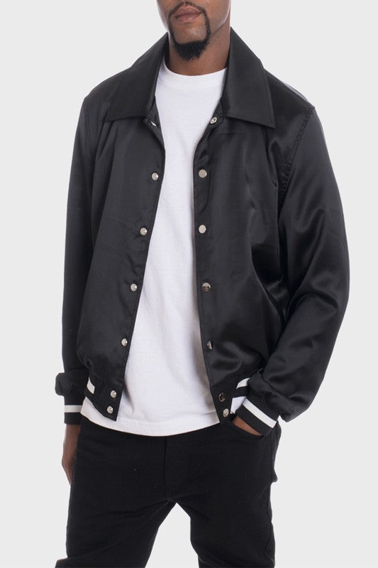 Veste Bomber en Satin de Luxe