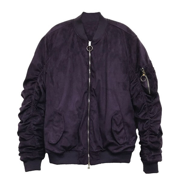 Chaqueta bomber arrugada de ante Weiv Mirosuede