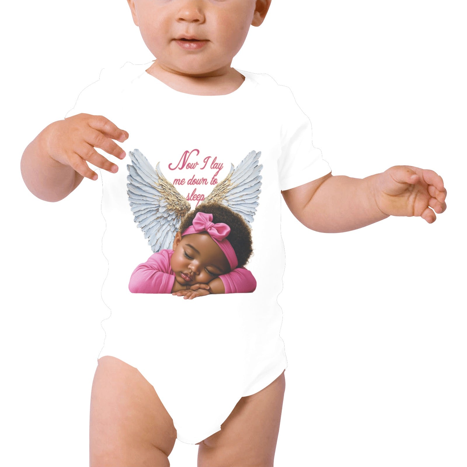 Now I Lay Me Down To Sleep Baby Powder Organic Short Sleeve Onesie