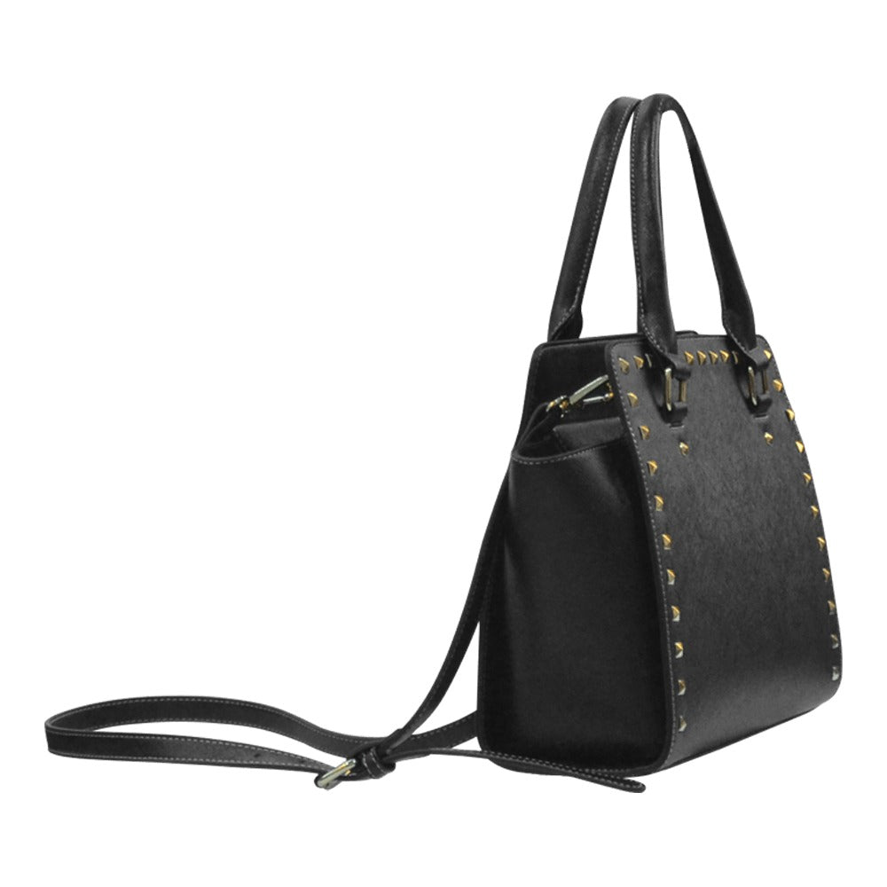 10 TOES DOWN Rivet Shoulder Handbag - Qreatrz Fashion and Design LLC