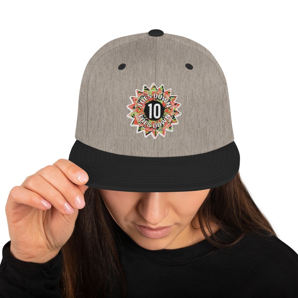 10 TOES DOWN UNITY OVER DIVISION Snapback Hat - Qreatrz Fashion and Design LLC