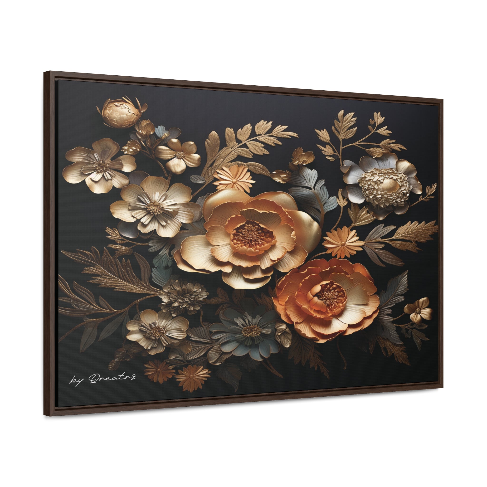 Shimmering in Gold Gallery Canvas Wraps, Horizontal Frame