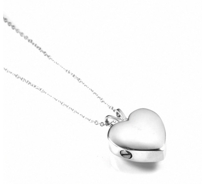 Crystal Pet Dog Paw Print Heart Urn Pendant Necklace