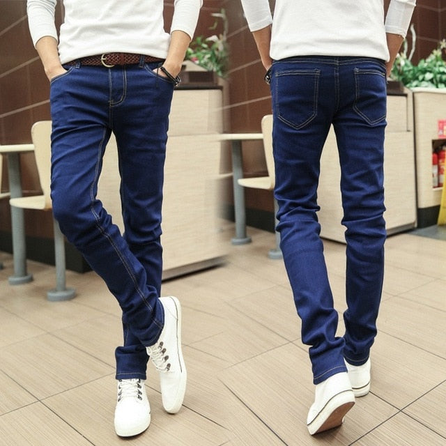 Jeans Harem pour hommes Mode Hommes Pieds lavés Pantalon en denim brillant Hip Hop Vêtements de sport Pantalon taille élastique 