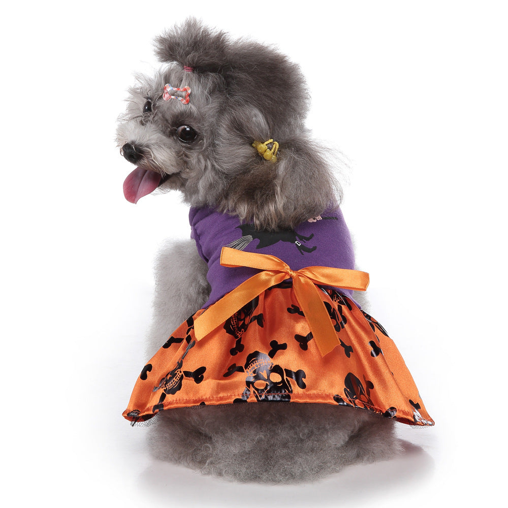 Productos para mascotas de Halloween Ropa para perros Falda de mago Ropa para perros Falda de murciélago Día de Navidad