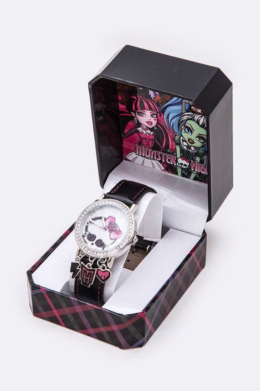 Estuche con reloj con licencia de Monster High y calavera