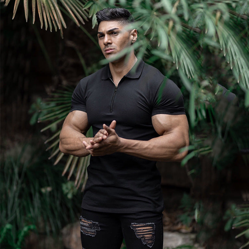 Men's short sleeve fitness polo shirt