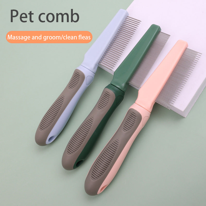 Pet Comb Cat Hair Removal Long Needle Comb Flea Comb Knot Hair Removal Comb Dog Comb Pet Supplies