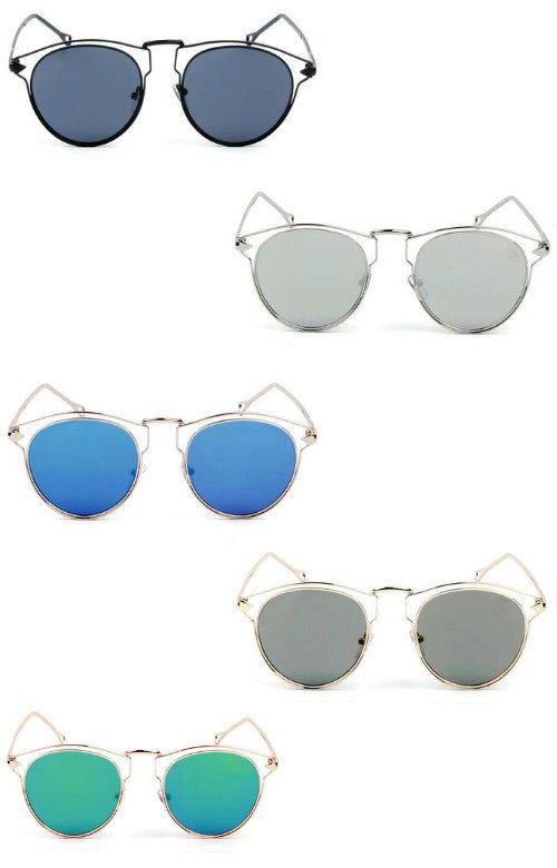 Gafas de sol redondas de moda para mujer