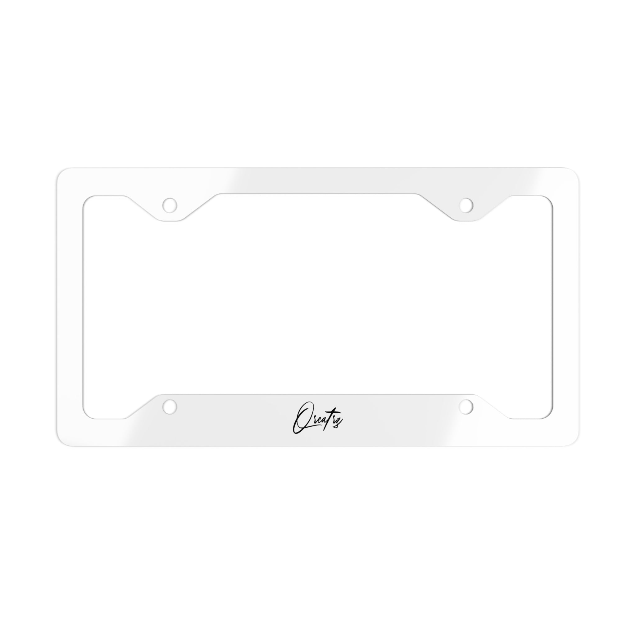 Qreativity Block Metal License Plate Frame