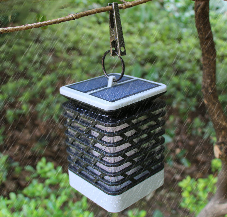 Square New Solar Flame Lamp Flame Lamp Garden Landscape Lamp Waterproof Simulation Flickering Decoration