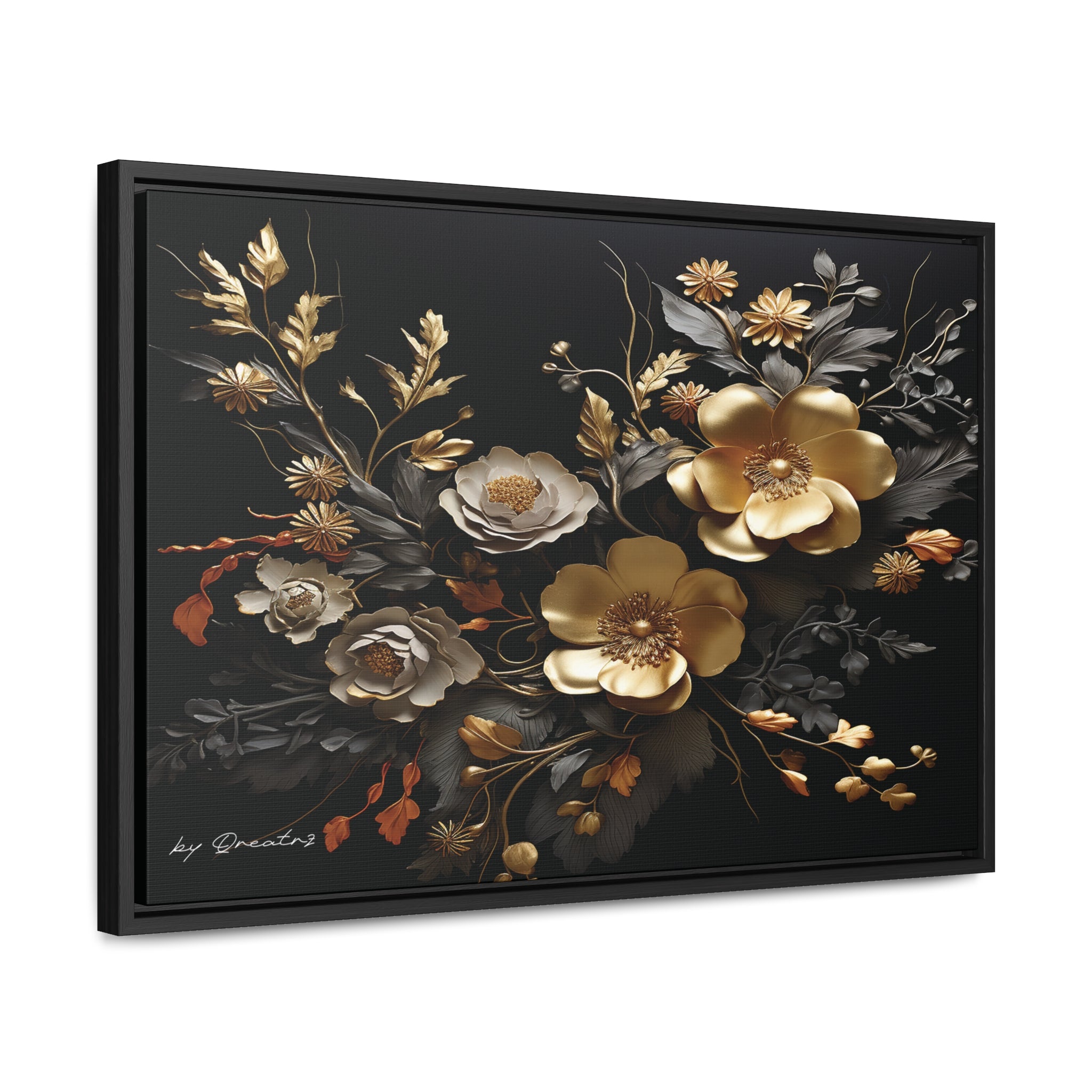 Shimmering in Gold Gallery Canvas Wraps, Horizontal Frame