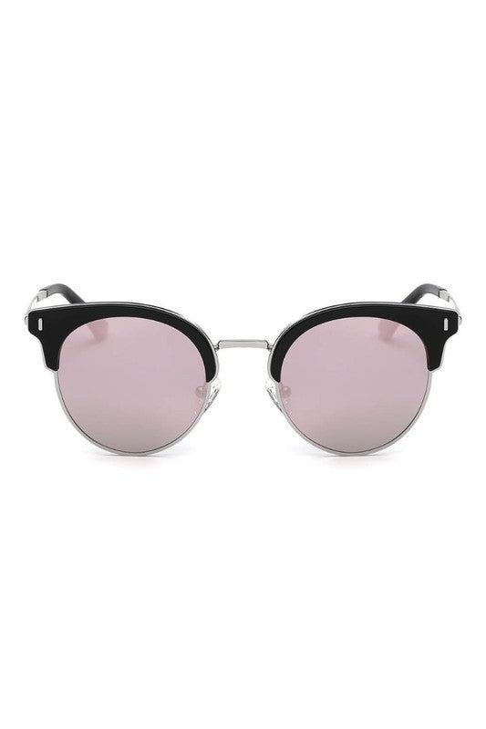 Gafas de sol polarizadas redondas con forma de ojo de gato para mujer