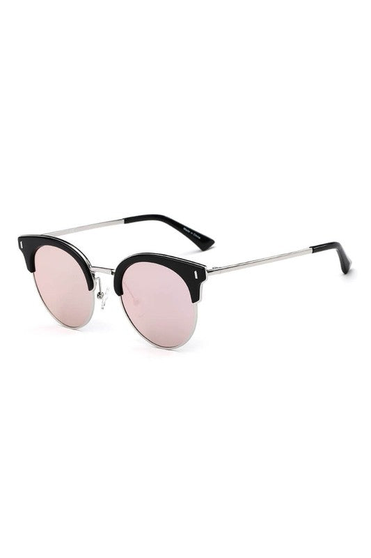 Gafas de sol polarizadas redondas con forma de ojo de gato para mujer