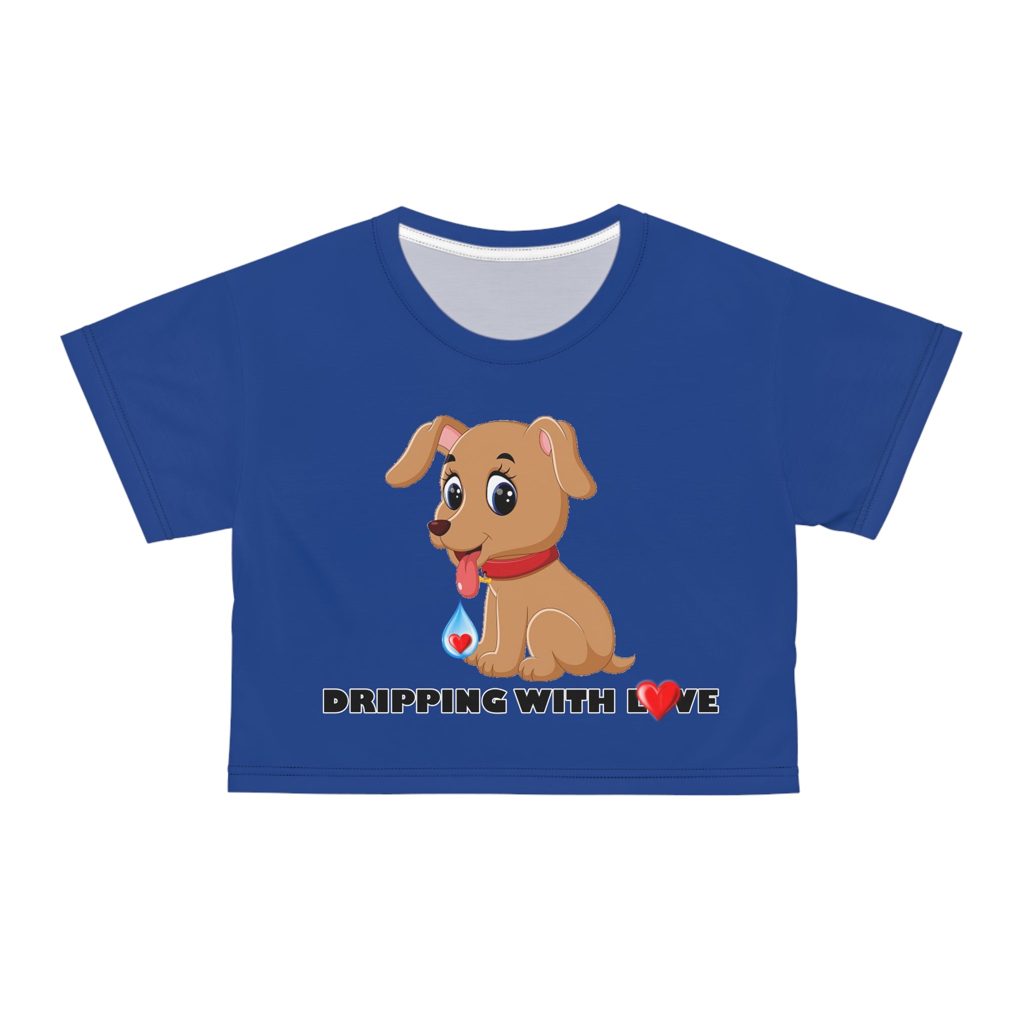 Camiseta corta que gotea amor