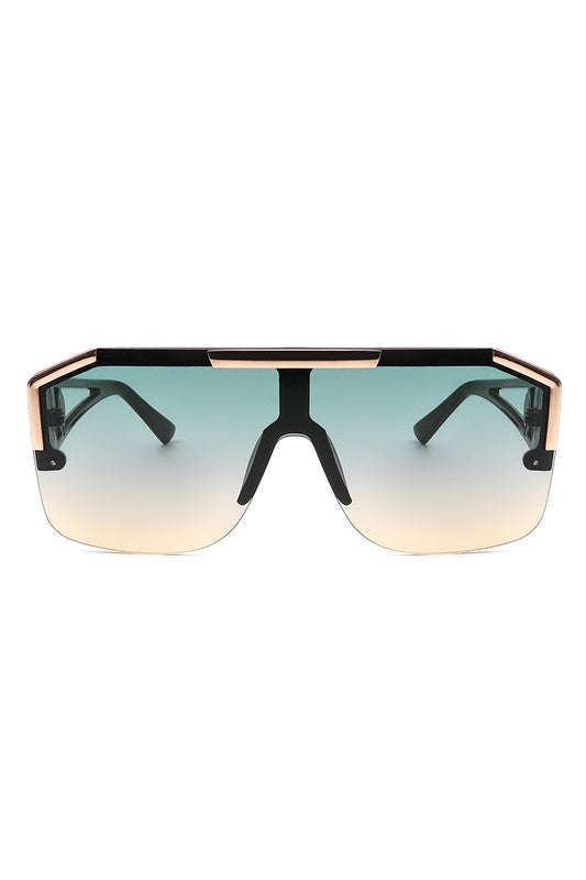 Lunettes de soleil carrées surdimensionnées de style rétro