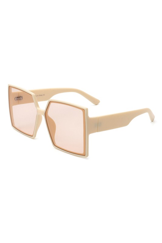 Square Flat Top Large Oversize Fashion Sunglasses