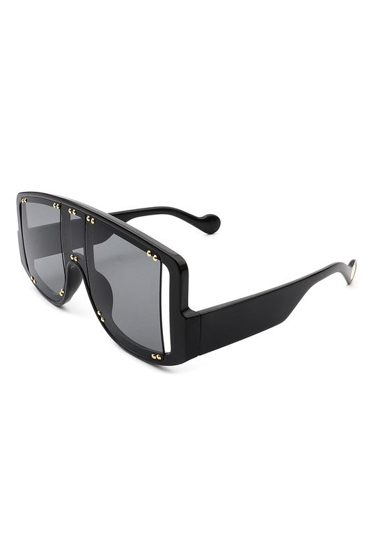 Oversize Square Fashion Shield Visor Sunglasses