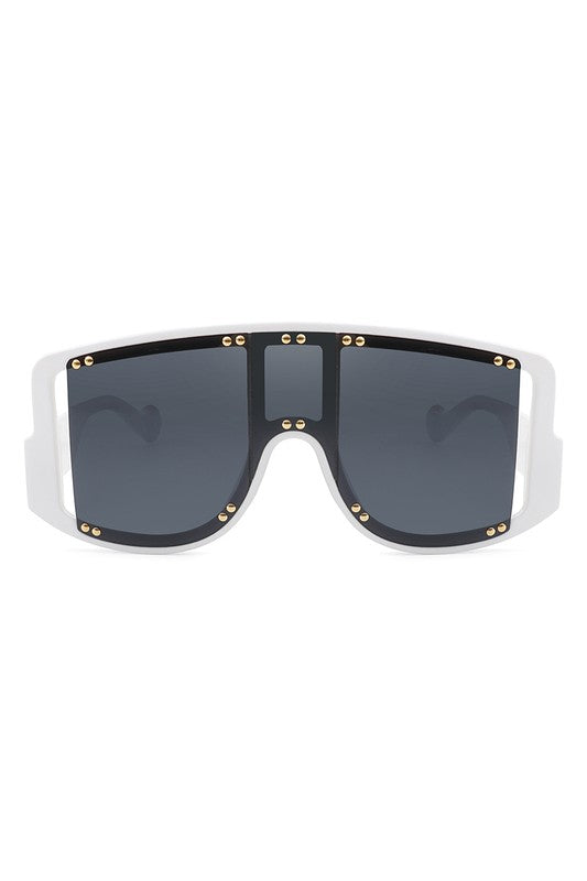 Oversize Square Fashion Shield Visor Sunglasses