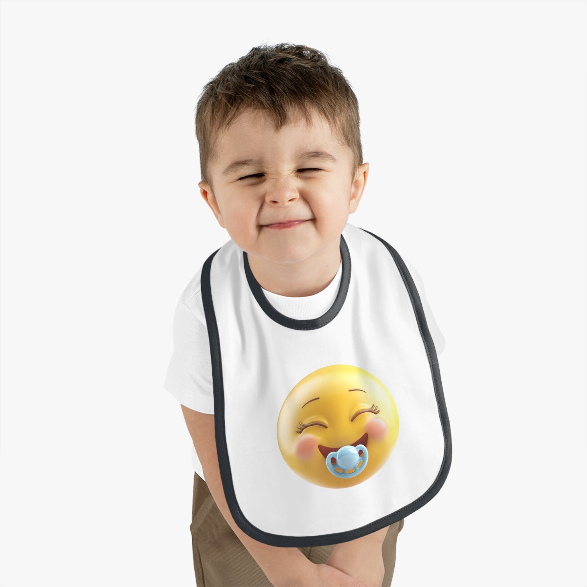 Bavoir pour bébé avec emoji Qreatrz