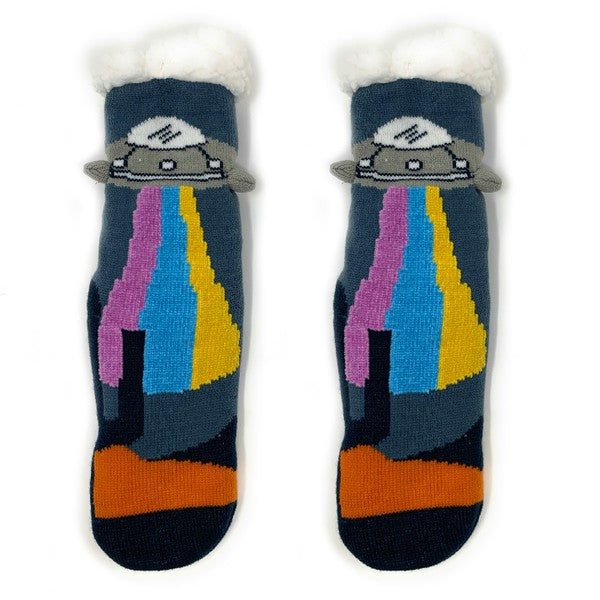 Chaussons-chaussettes Sherpa pour enfants - UFO Real