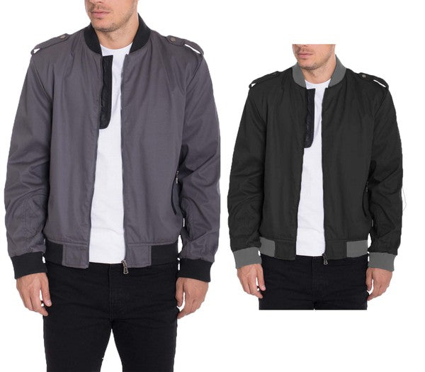 Chaqueta bomber informal de algodón