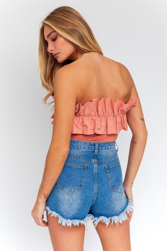 Ruffle Detail Bodysuit