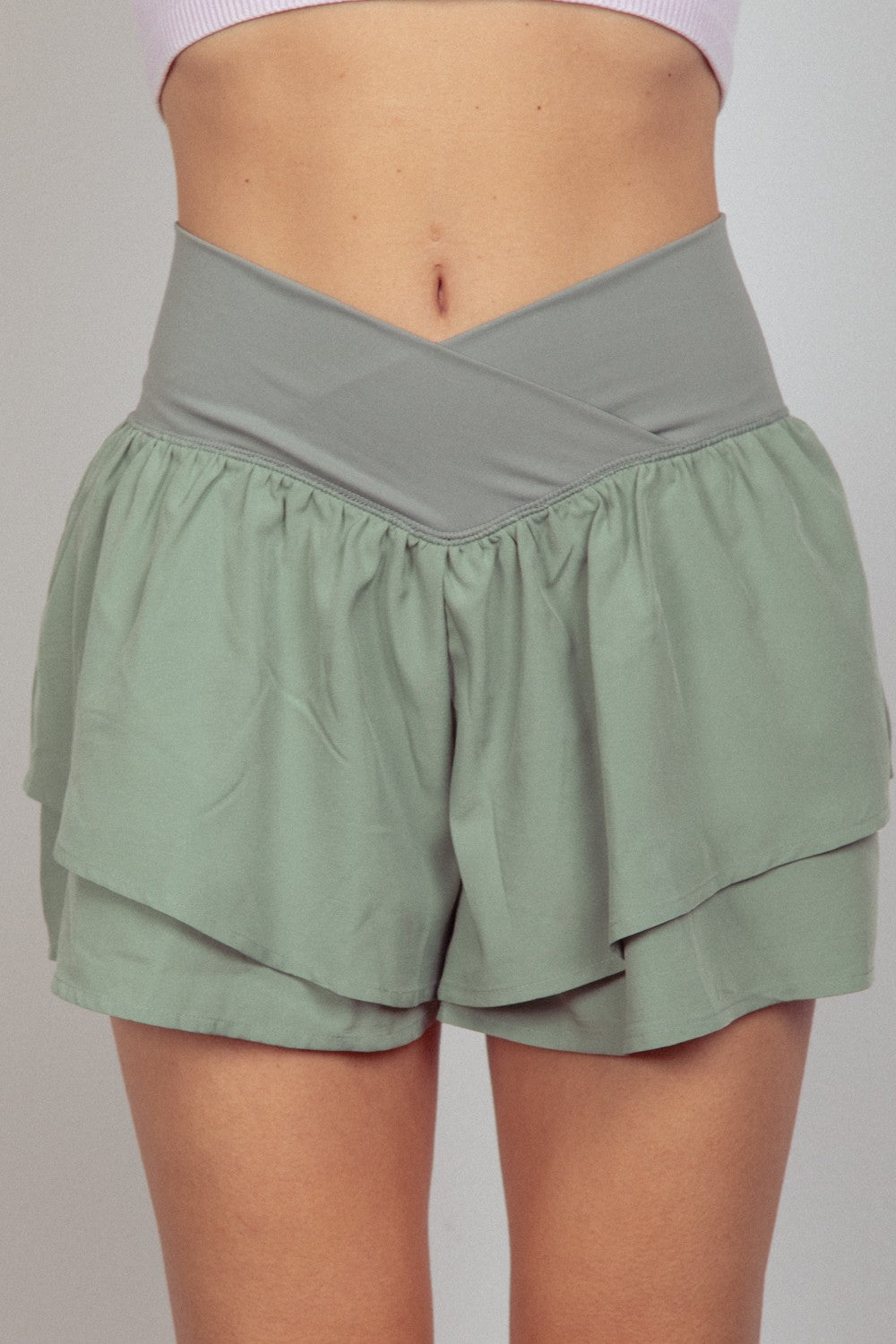 Short actif superposé taille haute en V VERY J