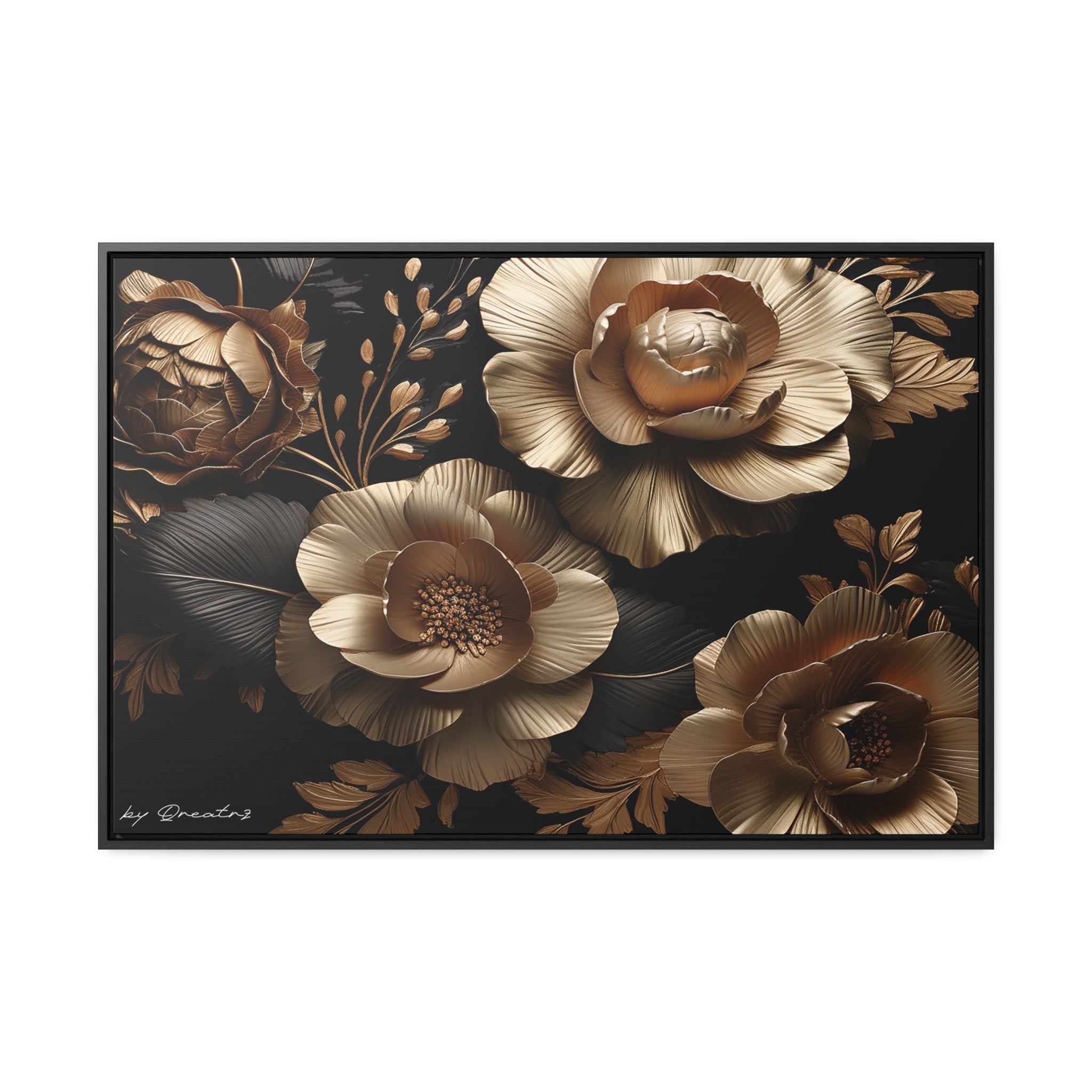 Shimmering in Gold Gallery Canvas Wraps, Horizontal Frame