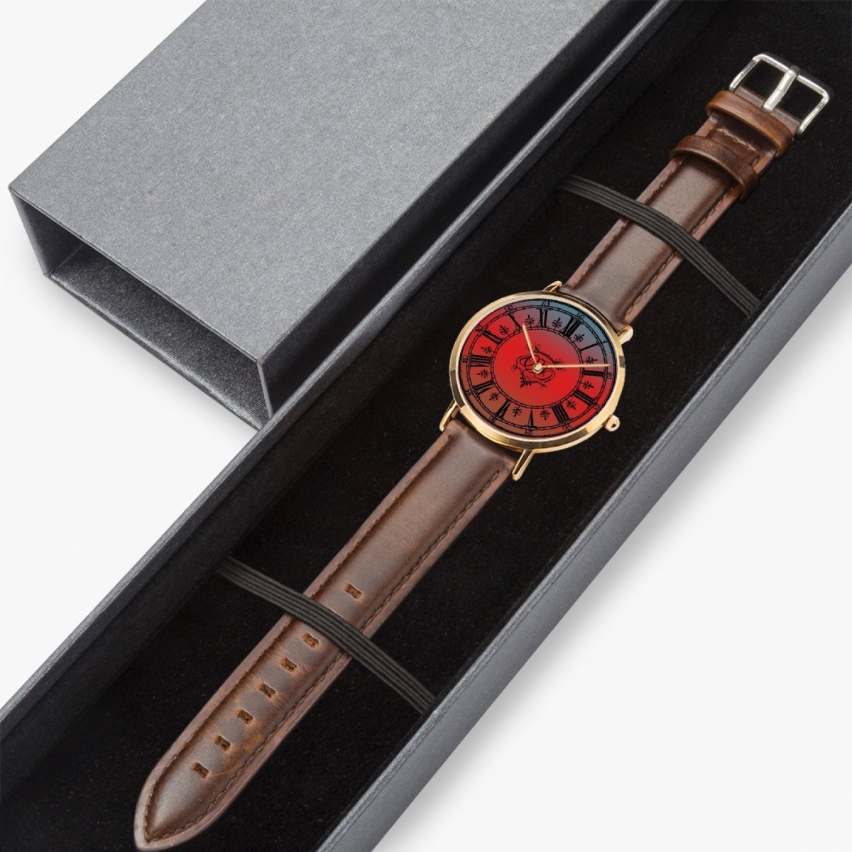 161. Hot Selling Ultra - Thin Leather Strap Quartz Watch (Rose Gold) - Qreatrz Fashion and Design LLC