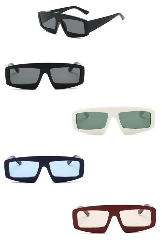 Lunettes de soleil rectangulaires futuristes