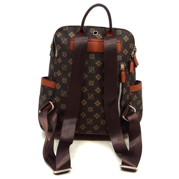 CM Monogram Striped Convertible Backpack