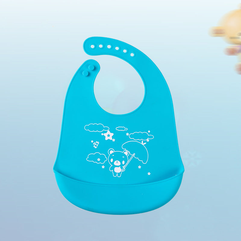 Silicone Baby Bib with Food Pocket