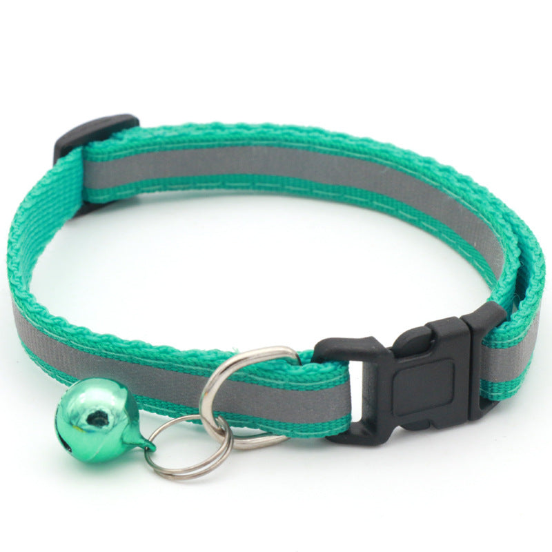 Collier réfléchissant pour animaux de compagnie JK Collier réfléchissant pour chat et chien Collier à cloche Collier lumineux pour animaux de compagnie