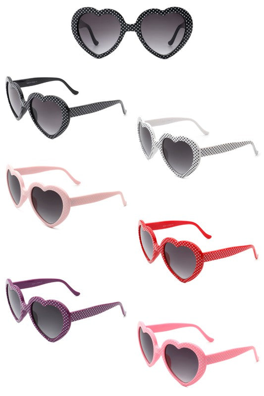 Gafas de sol con forma de corazón para mujer, coloridas y modernas, para fiestas