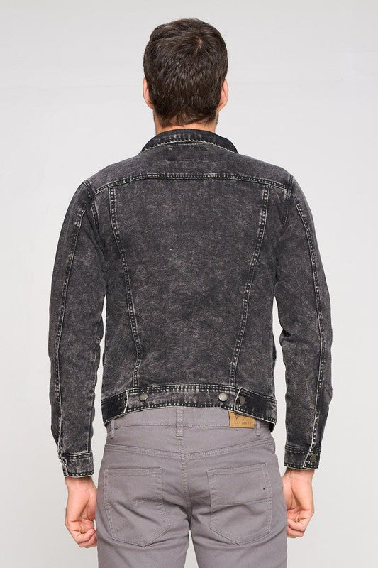 Veste en jean délavée pour homme