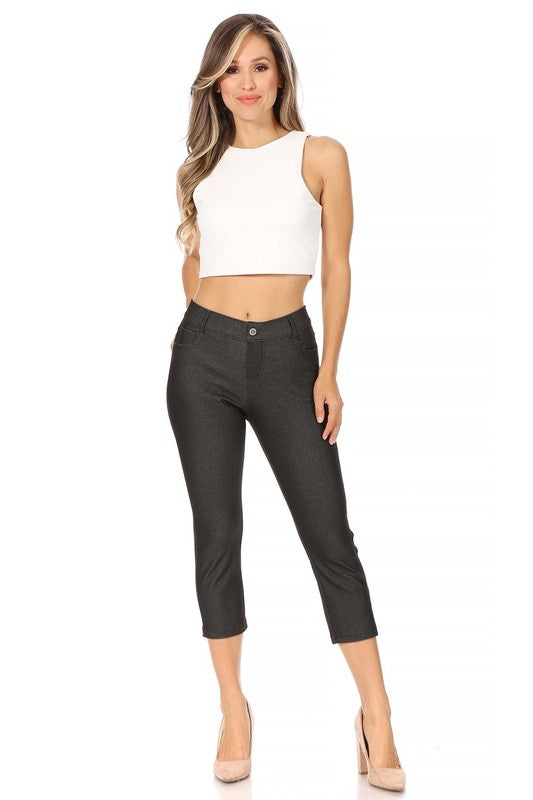 Stretchy, pull up, capri jeggings