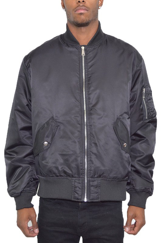 Chaqueta bomber acolchada sólida para hombre de Weiv