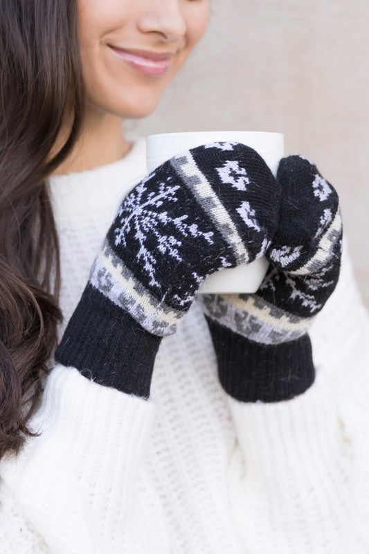 Nordic Snowflake  Mittens