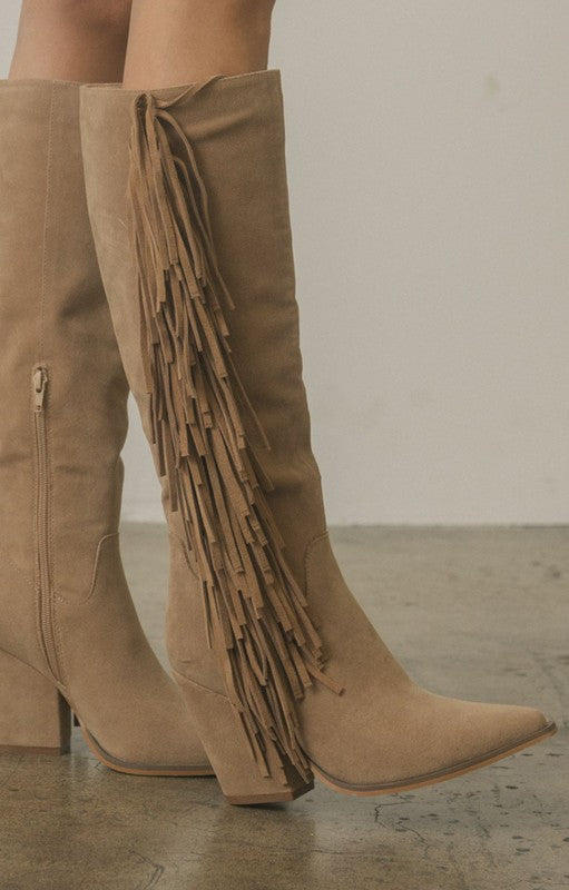 OASIS SOCIETY OUT WEST - Botas con flecos hasta la rodilla